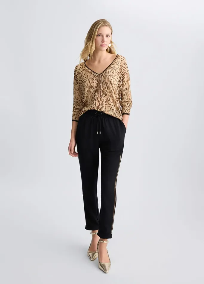 Women Liujo Jumpers and Cardigans Sweatshirt With AnimalPrint Animal Print