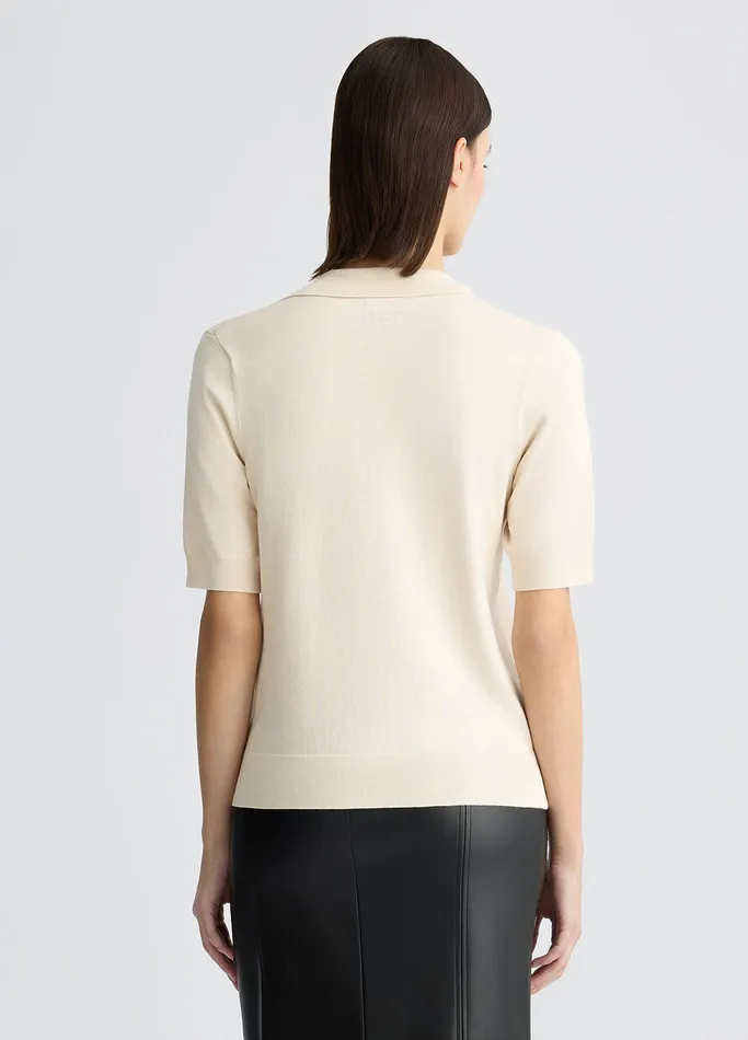 Women Liujo Jumpers and Cardigans Top With Necklace Light Beige