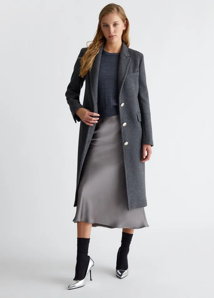 Women Liujo Jumpers and Cardigans Wool Knit TShirt Anthracite