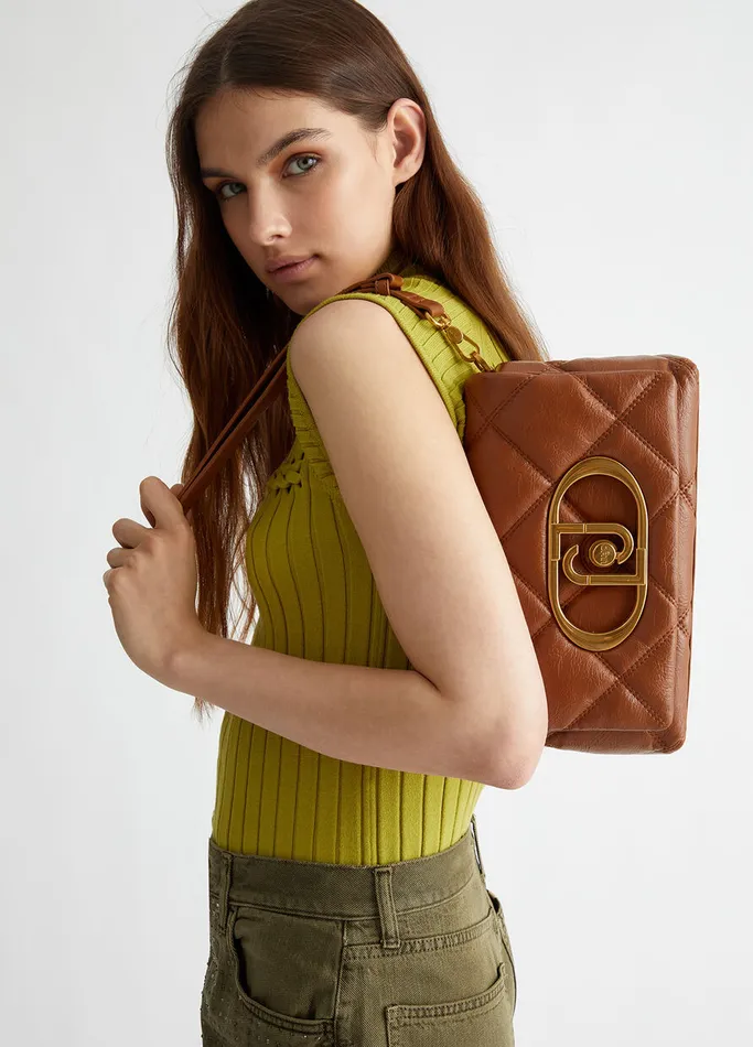 Women Liujo Lapuffy Large Lapuffy Matelass Bag Brown