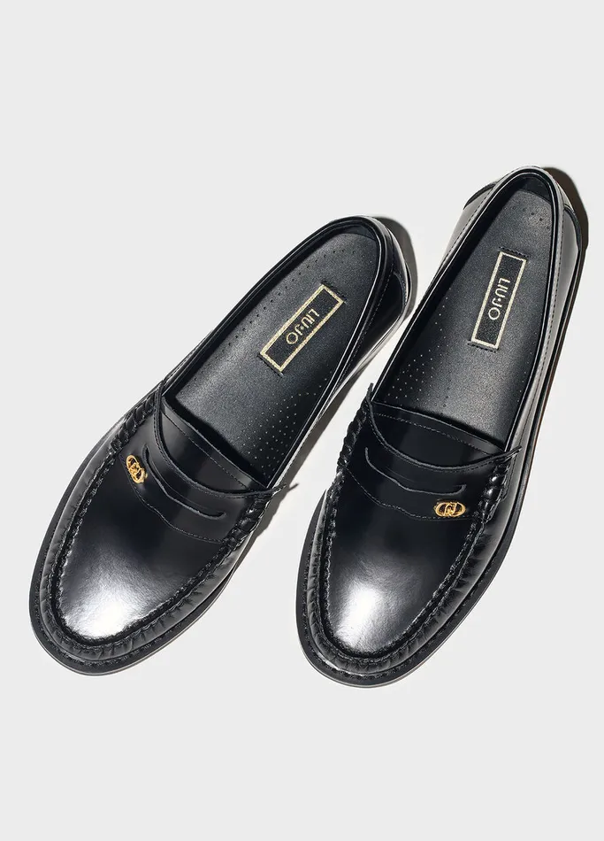 Women Liujo Most Wanted Black Leather Loafers