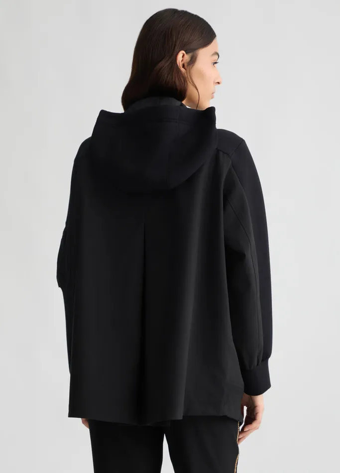 Women Liujo Outerwear Black Hooded Jacket