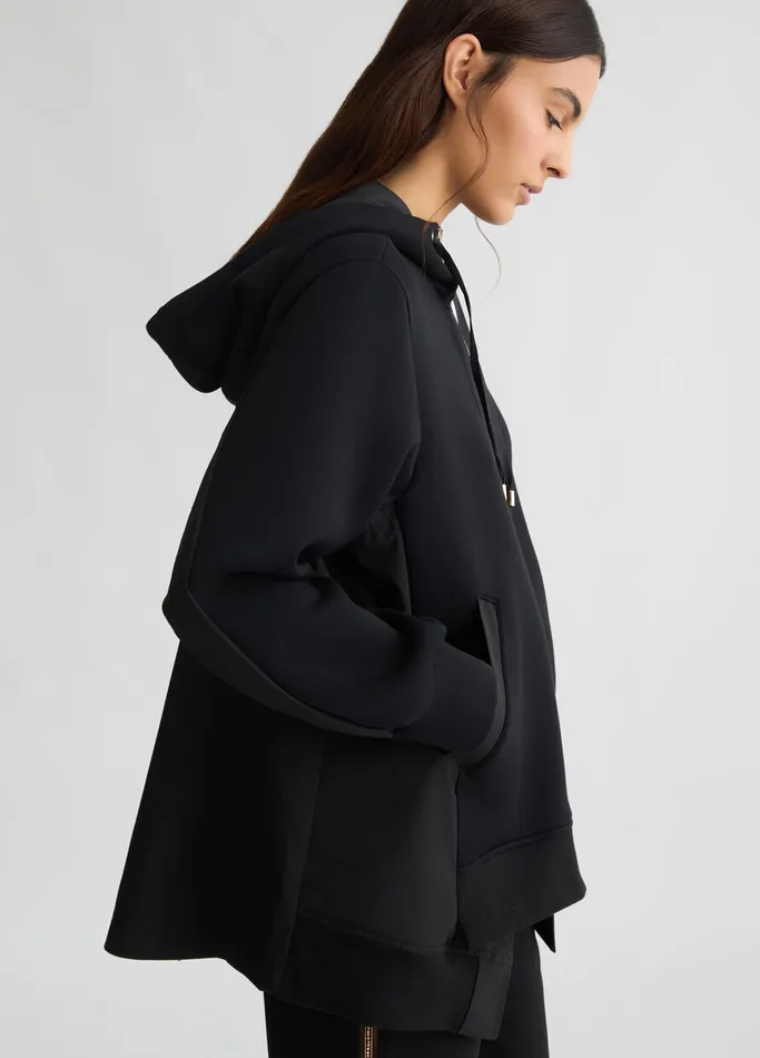 Women Liujo Outerwear Black Hooded Jacket