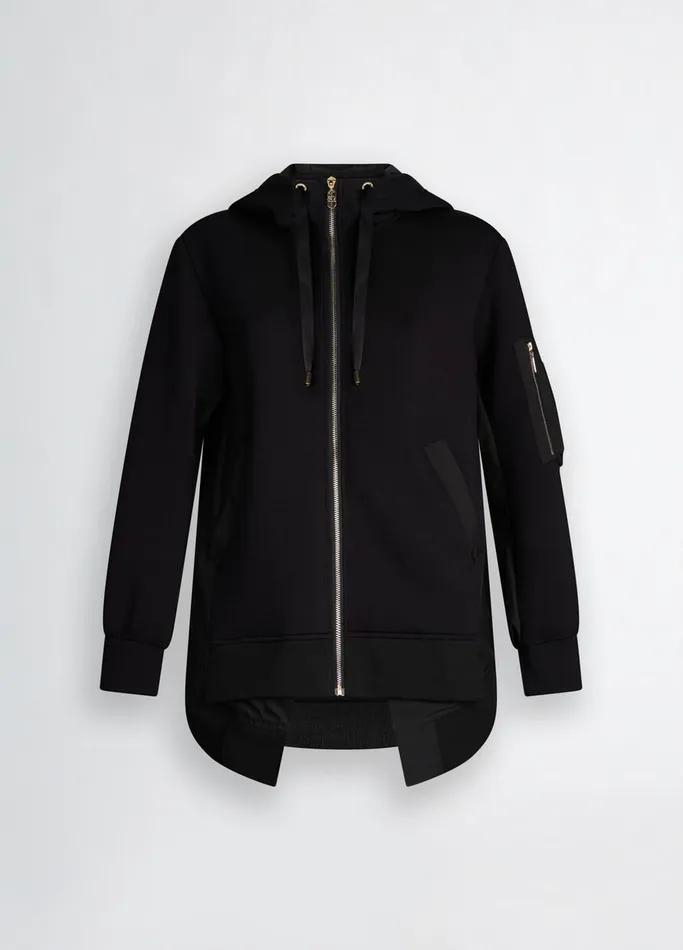 Women Liujo Outerwear Black Hooded Jacket