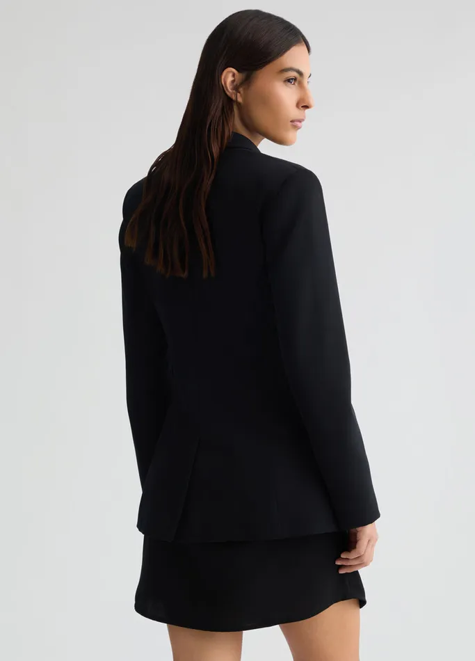 Women Liujo Party Black Blazer With Rhinestones