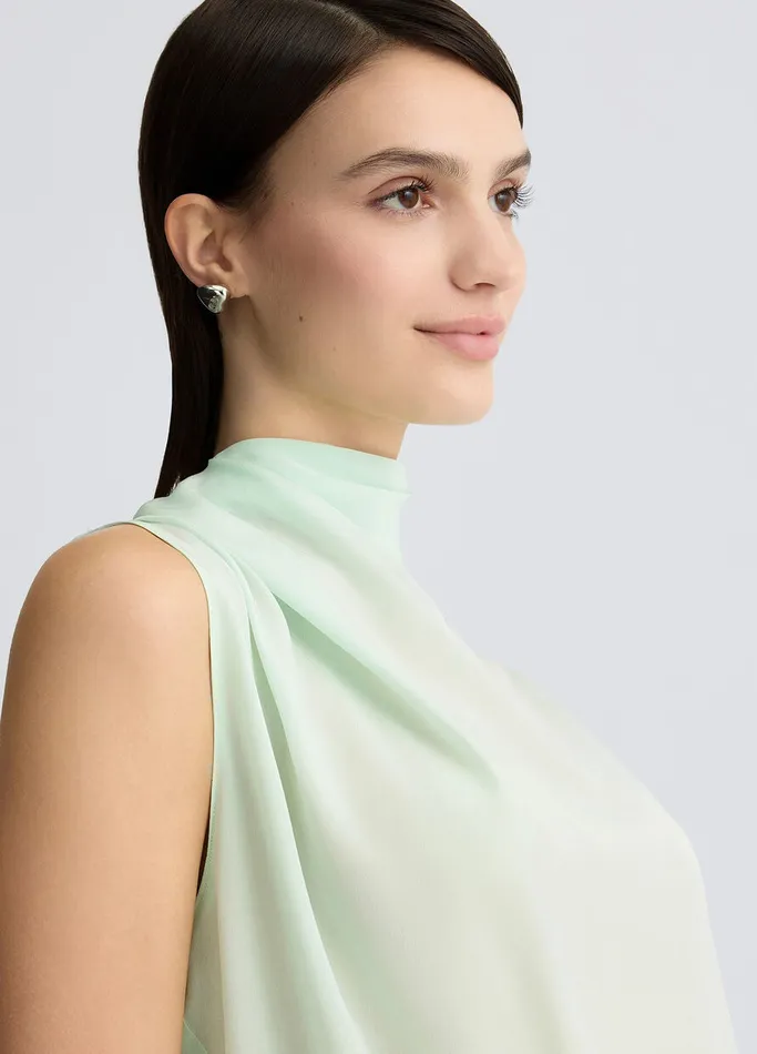 Women Liujo Party Silk Top Mint
