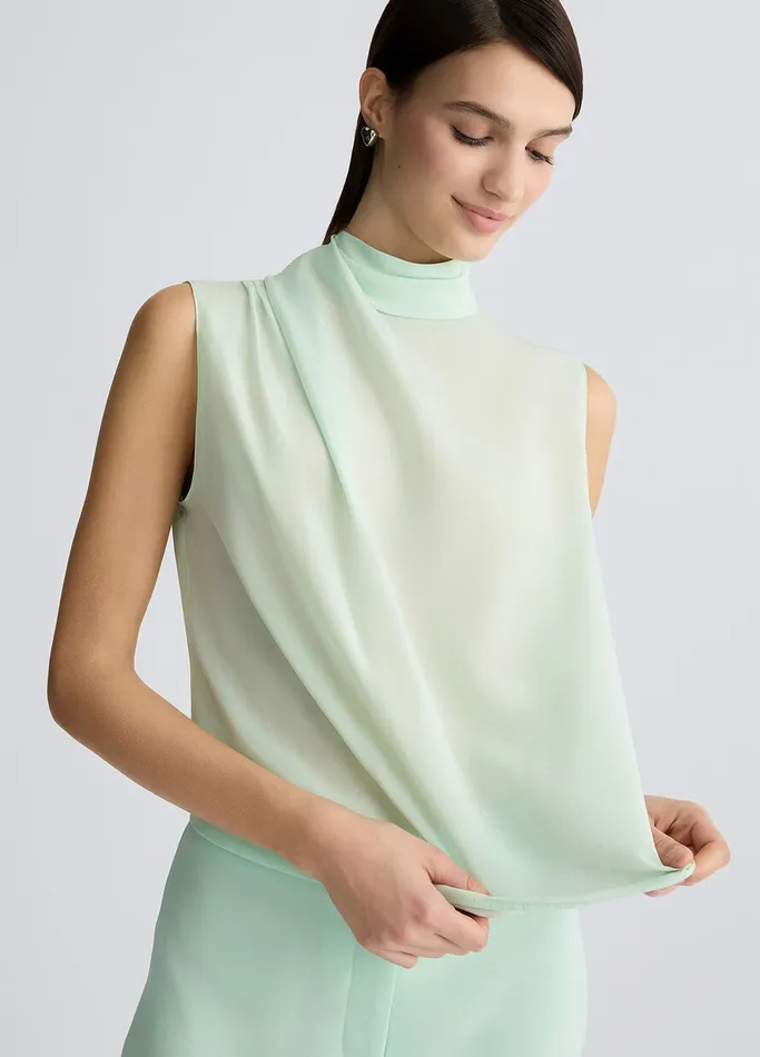 Women Liujo Party Silk Top Mint