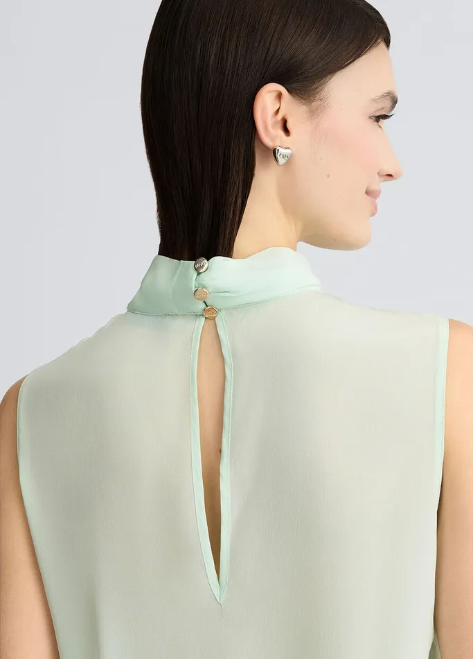 Women Liujo Party Silk Top Mint