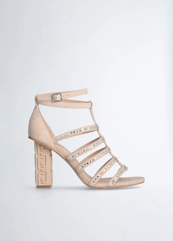 Women Liujo Sandals Sandals With Branded Heel Beige