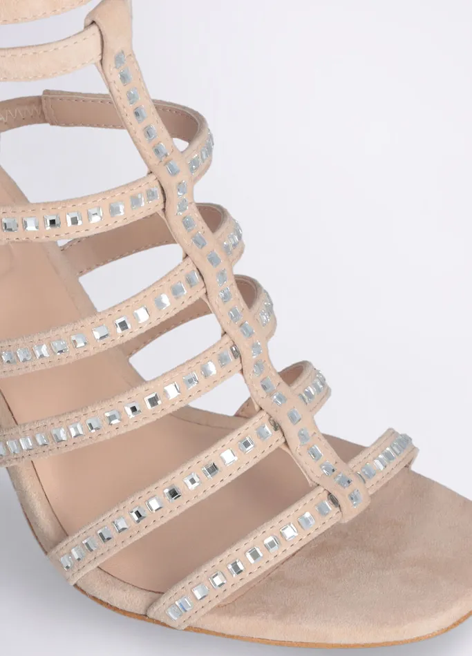 Women Liujo Sandals Sandals With Branded Heel Beige