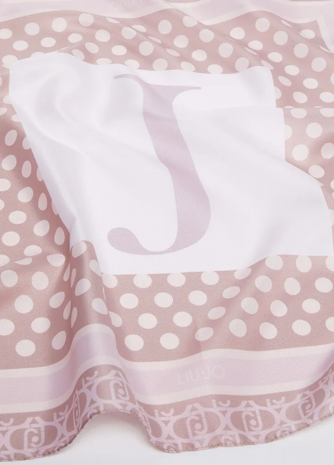 Women Liujo Scarves and Foulards Beige Letter J Foulard