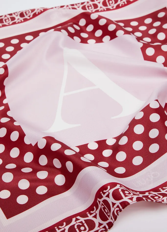 Women Liujo Scarves and Foulards Red Letter A Foulard