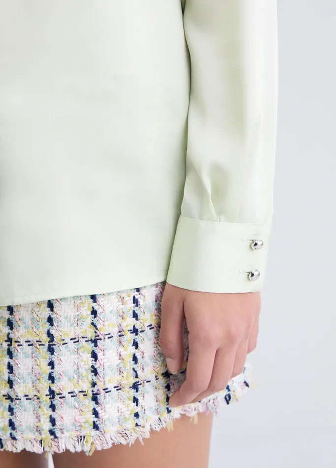 Women Liujo Shirts and Blouses Satin Shirt Green