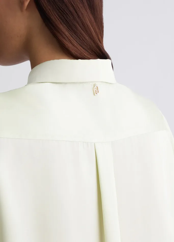Women Liujo Shirts and Blouses Satin Shirt Green