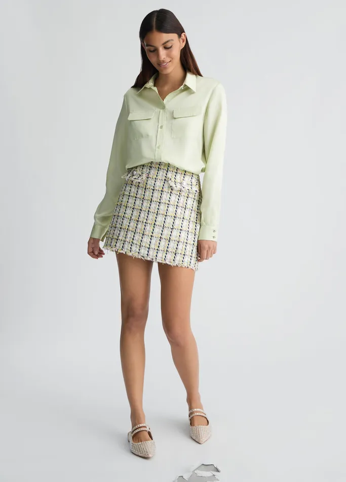 Women Liujo Shirts and Blouses Satin Shirt Green
