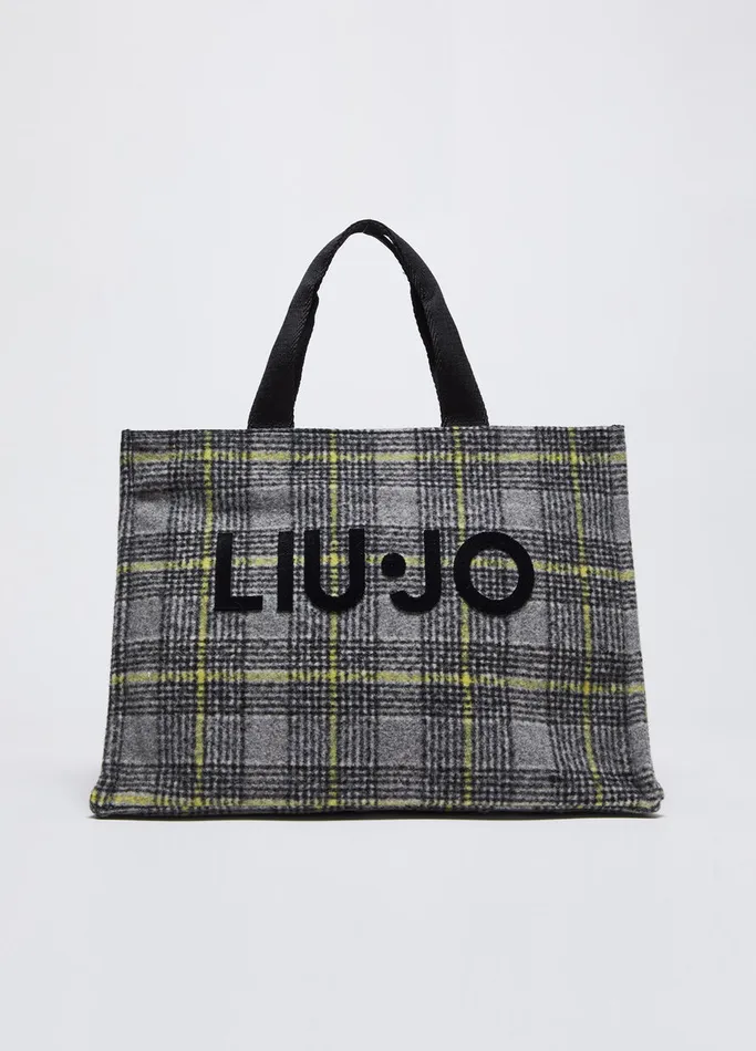 Women Liujo Shopping Bags Jacquard Shopping Bag Black