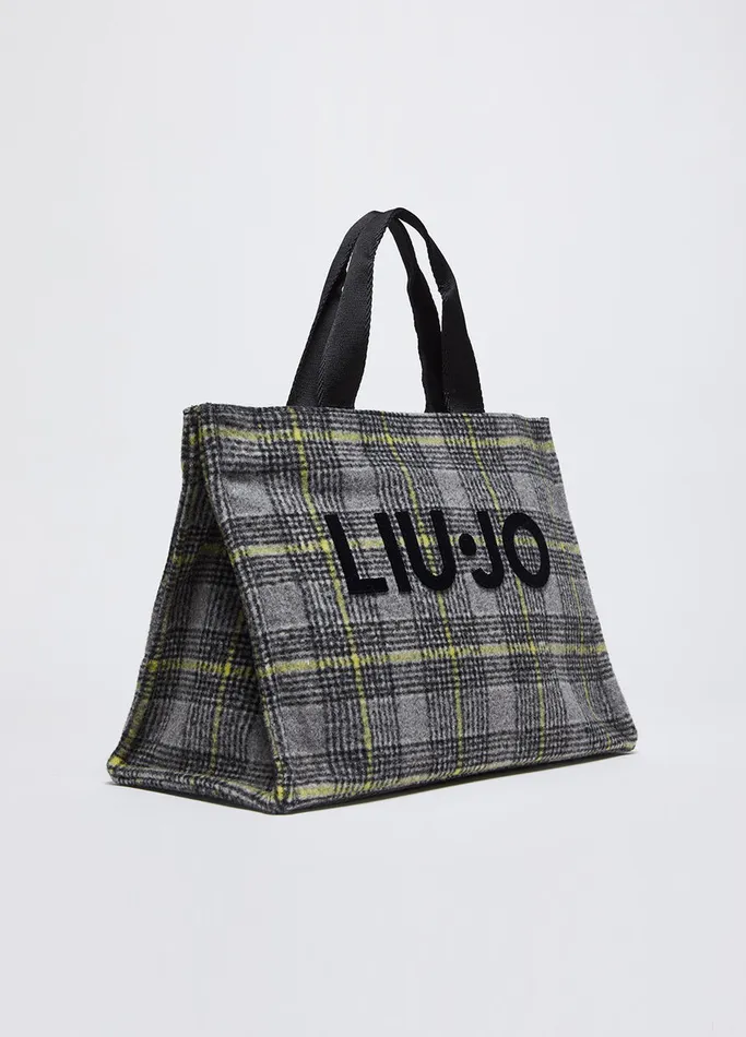 Women Liujo Shopping Bags Jacquard Shopping Bag Black
