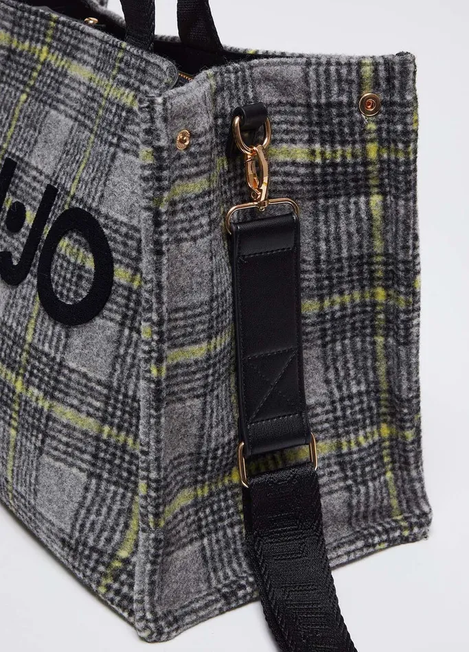 Women Liujo Shopping Bags Jacquard Shopping Bag Black