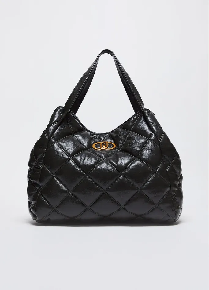 Women Liujo Shopping Bags Quilted Shopping Bag Olive Green