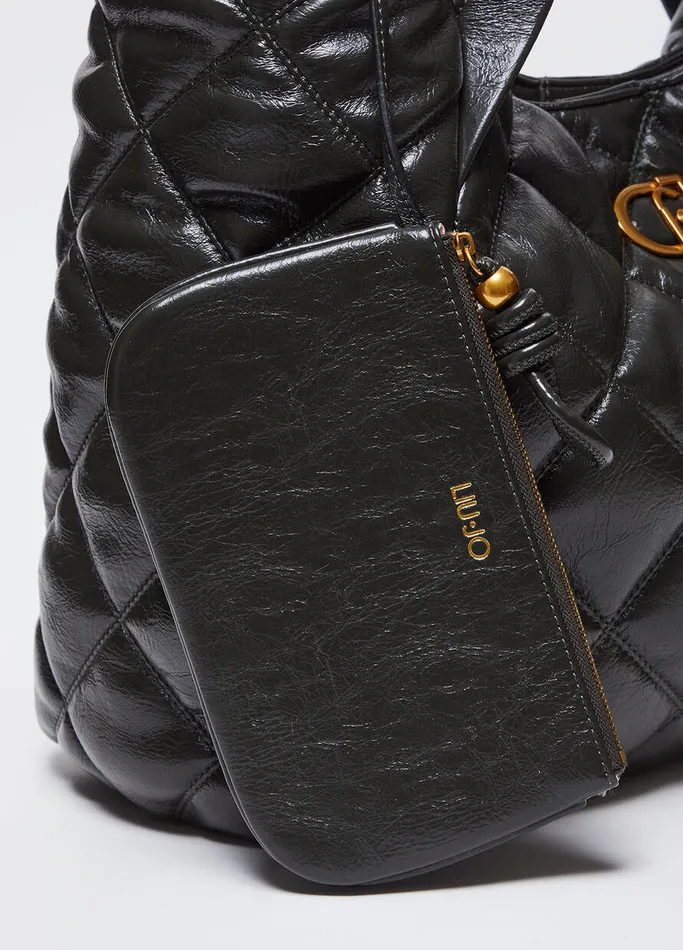 Women Liujo Shopping Bags Quilted Shopping Bag Olive Green