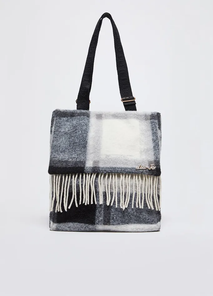 Women Liujo Shopping Bags WoolBlend Shopping Tote Black