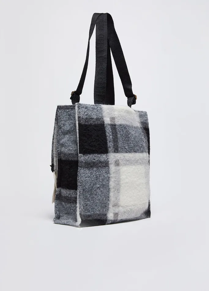 Women Liujo Shopping Bags WoolBlend Shopping Tote Black