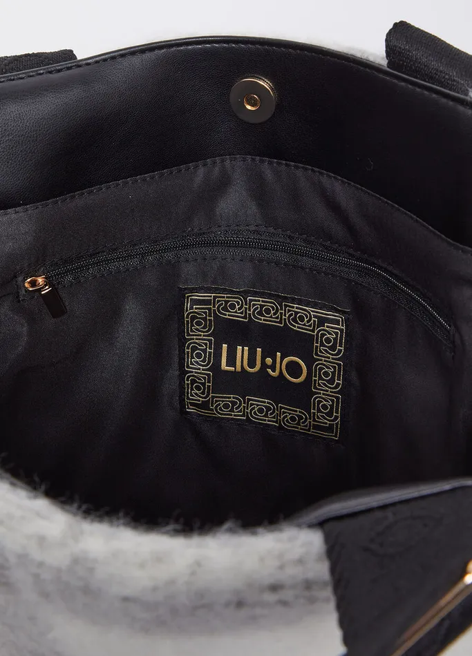 Women Liujo Shopping Bags WoolBlend Shopping Tote Black