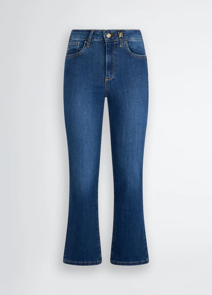 Women Liujo Skinny Jeans HighRise Bootcut Jeans Dark Denim