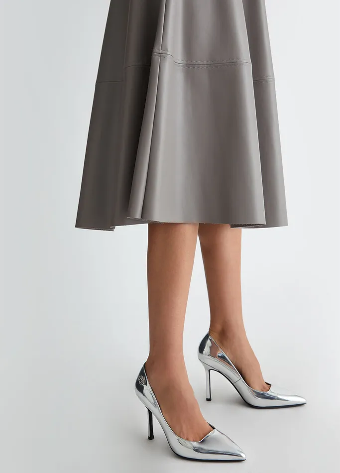 Women Liujo Skirts Coated Fabric Skirt Grey