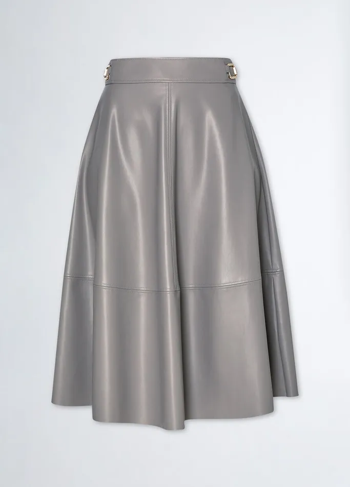 Women Liujo Skirts Coated Fabric Skirt Grey