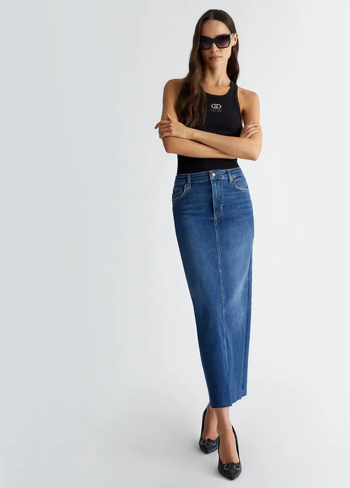 Women Liujo Skirts Denim Skirt Blue Denim