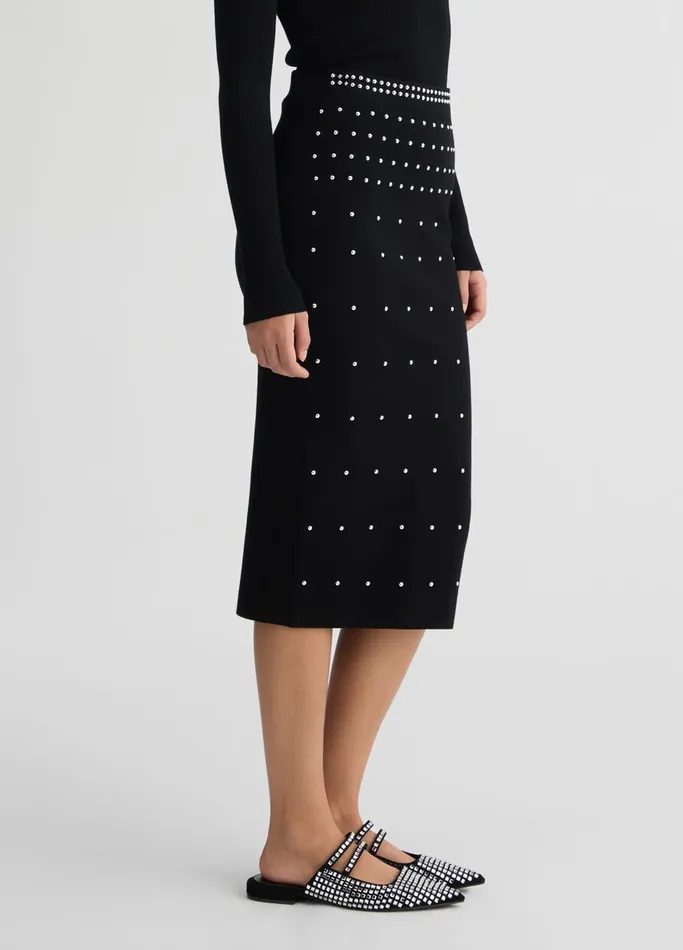 Women Liujo Skirts Knit Skirt With Studs Black