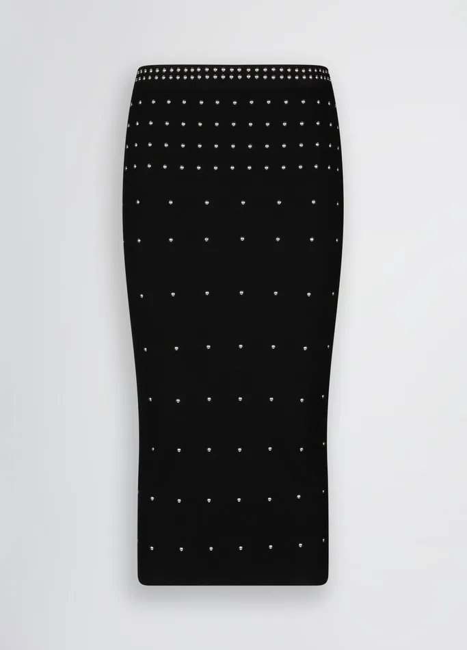 Women Liujo Skirts Knit Skirt With Studs Black