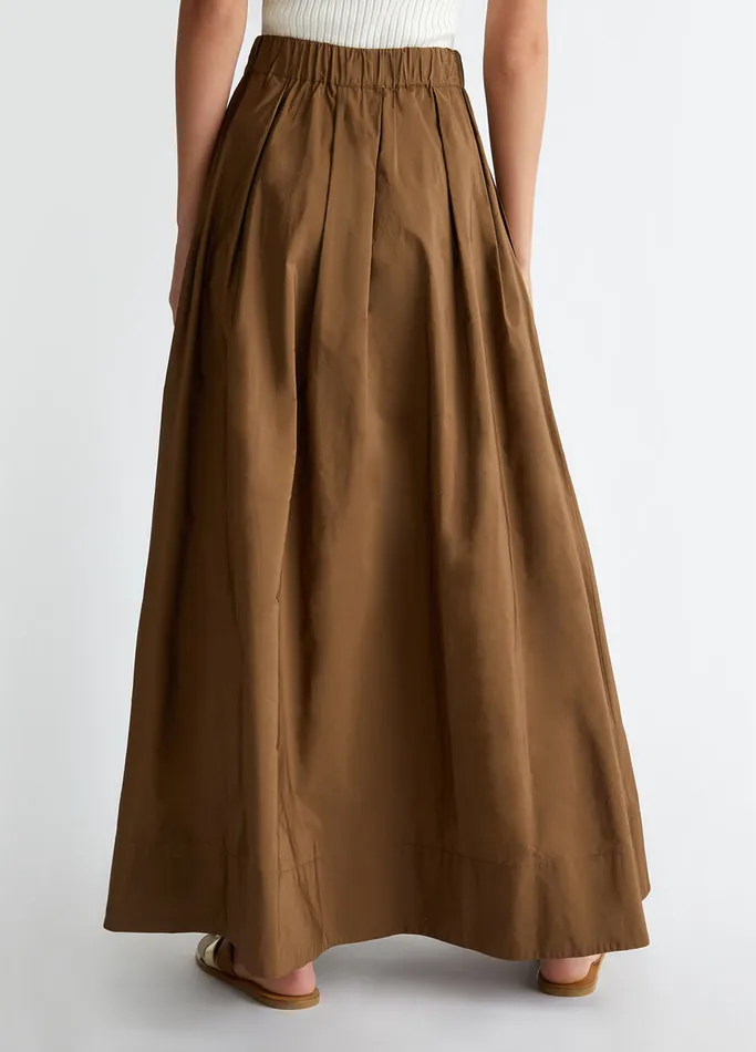 Women Liujo Skirts Long Taffeta Skirt Brown