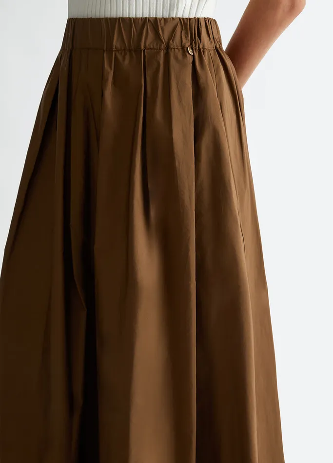 Women Liujo Skirts Long Taffeta Skirt Brown