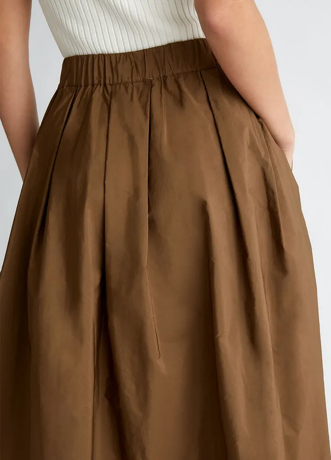 Women Liujo Skirts Long Taffeta Skirt Brown