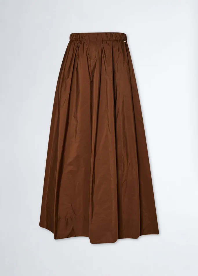 Women Liujo Skirts Long Taffeta Skirt Brown
