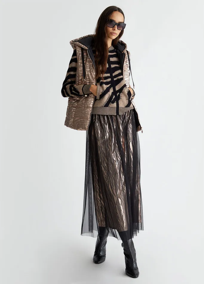 Women Liujo Sportswear Jacquard Cardigan With Zip Black
