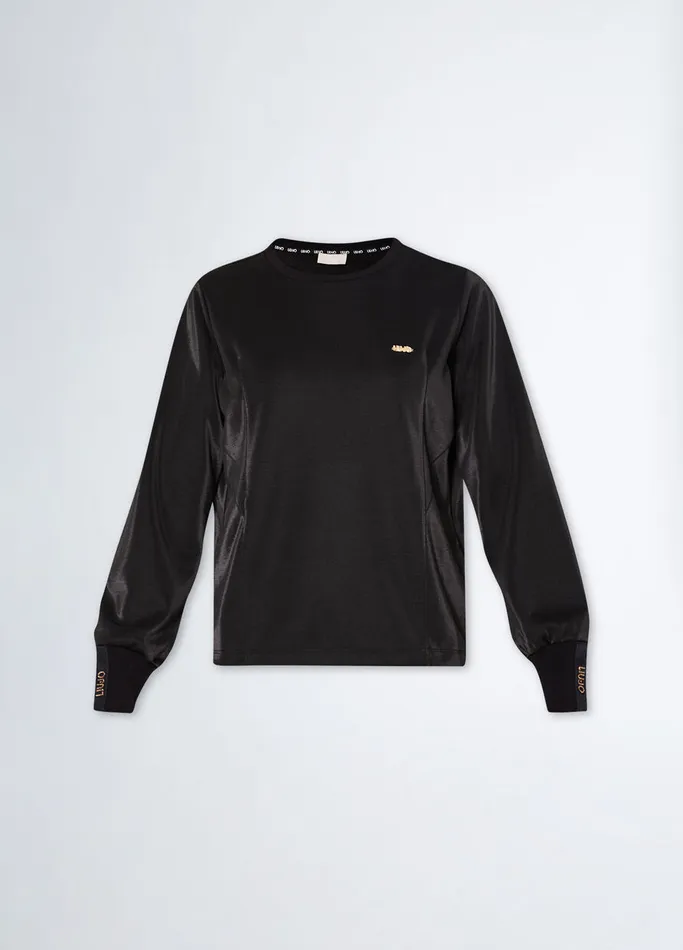 Women Liujo Sweatshirts Crew Neck Sweatshirt Black