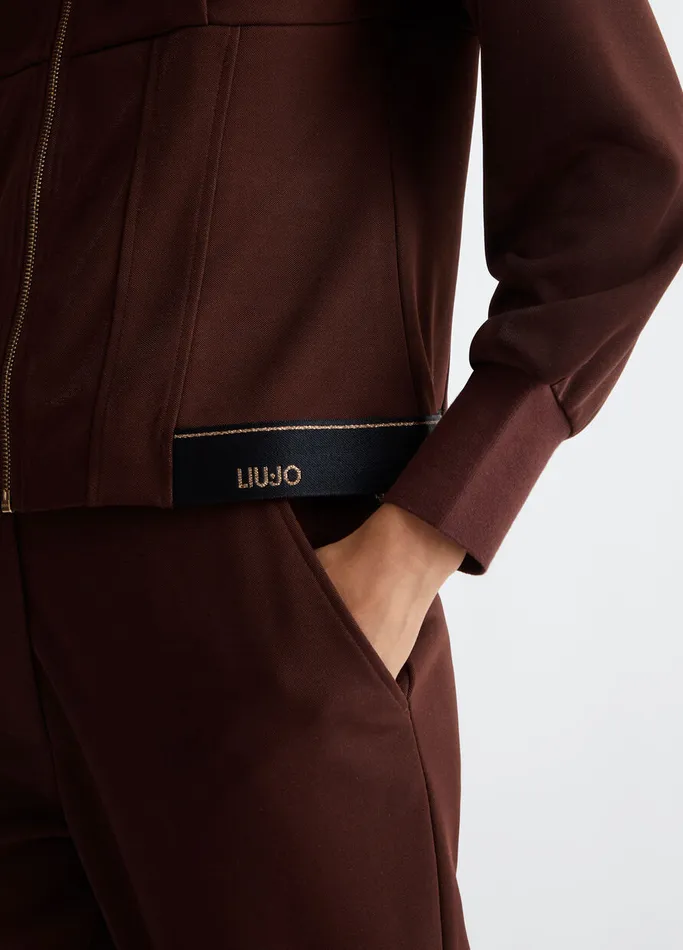 Women Liujo Sweatshirts Hooded Sweatshirt With Zip Brown