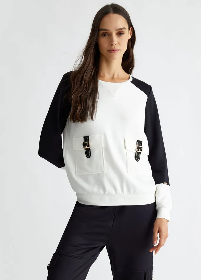 Women Liujo Sweatshirts Sweatshirt With Pockets White