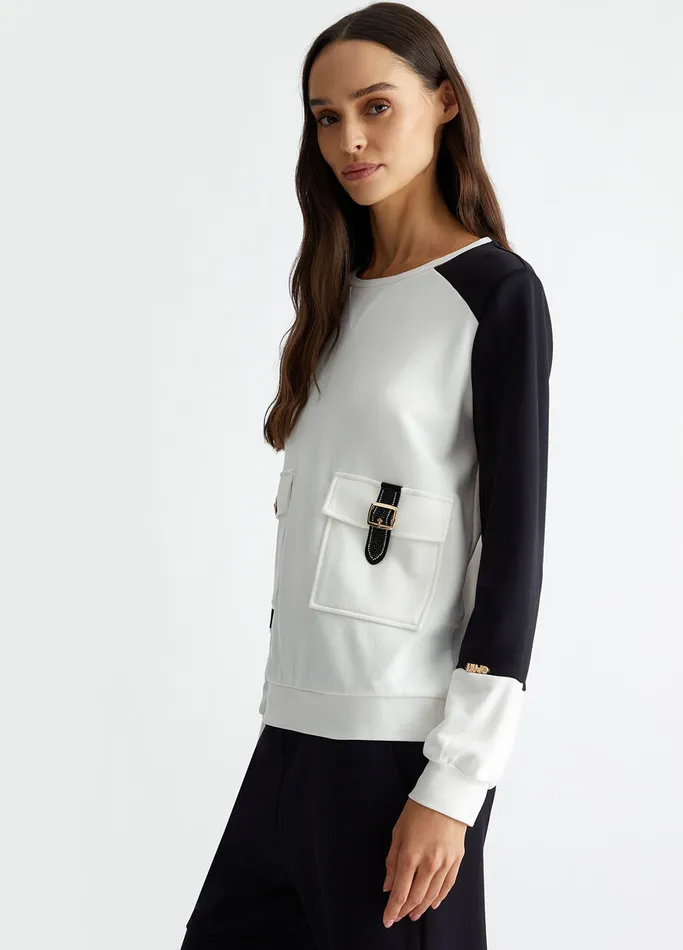 Women Liujo Sweatshirts Sweatshirt With Pockets White