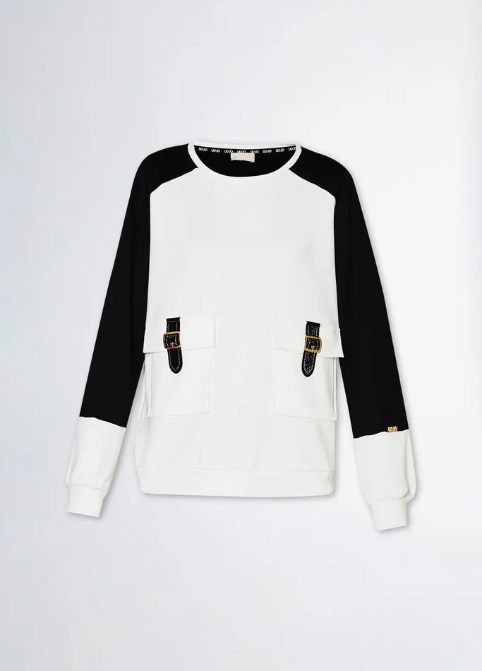 Women Liujo Sweatshirts Sweatshirt With Pockets White