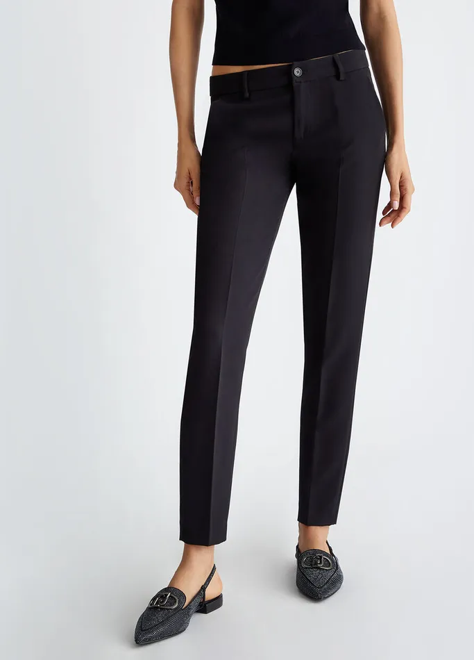Women Liujo Tailleurs Chino Trousers Black