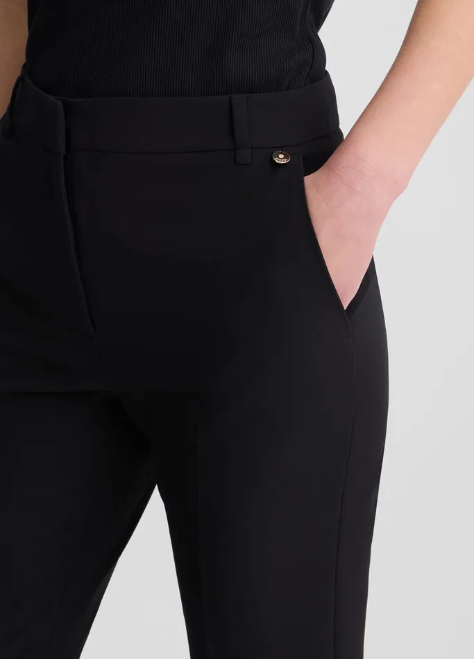 Women Liujo Tailleurs Cigarette Trousers Black