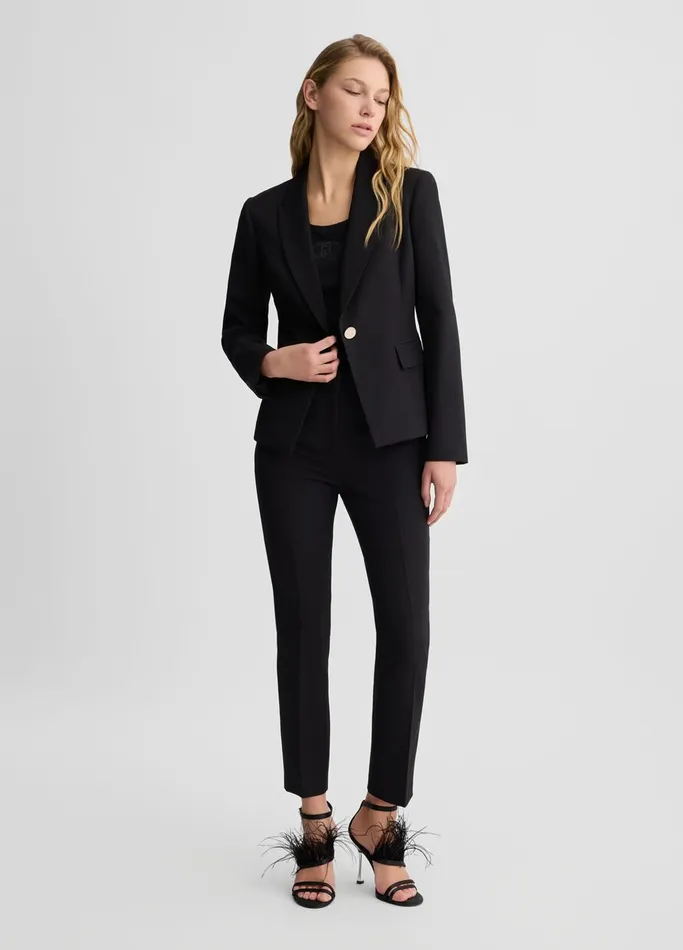 Women Liujo Tailleurs Cigarette Trousers Black
