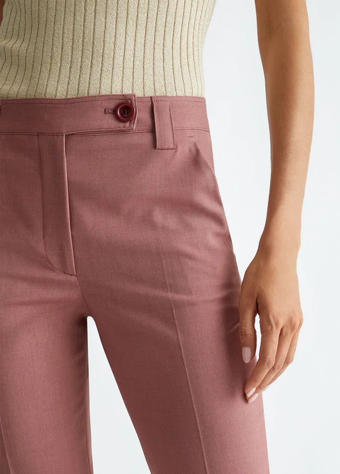 Women Liujo Tailleurs Flared Suit Trousers Hydrangea
