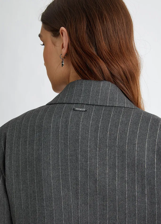 Women Liujo Tailleurs Pin Striped Blazer Grey