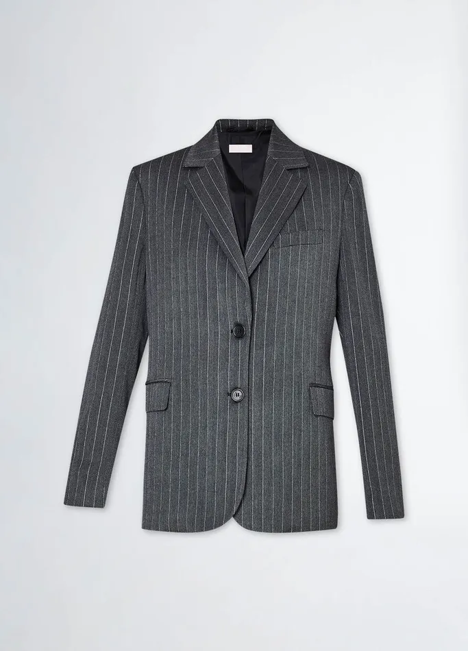 Women Liujo Tailleurs Pin Striped Blazer Grey
