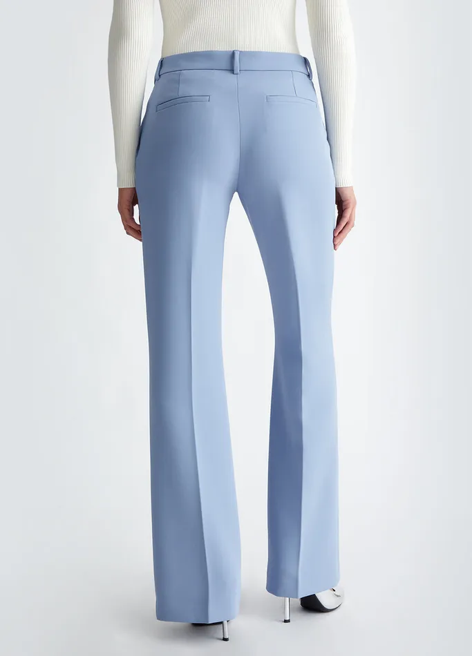Women Liujo Trousers Flared Crepe Trousers Light Blue